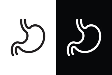Stomach icon vector on White Background ,Vector Art Illustration on white background.