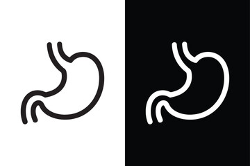 Stomach icon vector on White Background ,Vector Art Illustration on white background.