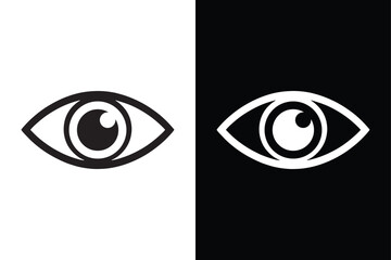 Eye icon vector on White Background ,Vector Art Illustration on white background.