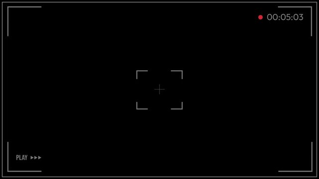 Old and classic video recording screen concept 4k animation with box shapes and countdown. Video, camera, footage, recording - Powered by Adobe