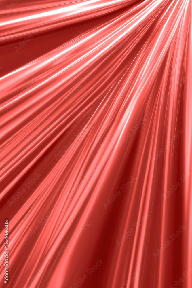 Aufkleber vibrant red abstract silk texture with dynamic flowing lines for modern design concepts