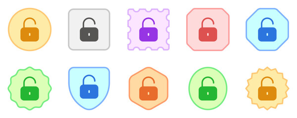 Editable vector unlock padlock password security icon. Part of a big icon set family. Perfect for web and app interfaces, presentations, infographics, etc