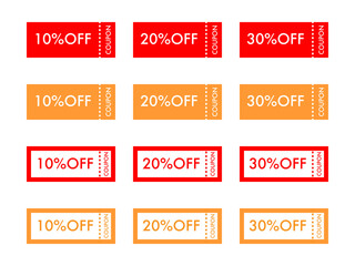 10%OFFから30％OFFの割引クーポンセット