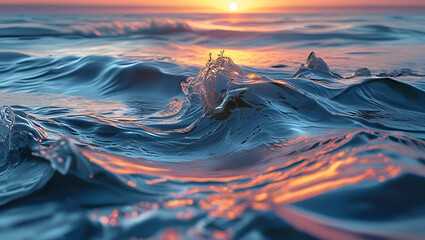 background image of ocean waves is beautiful.