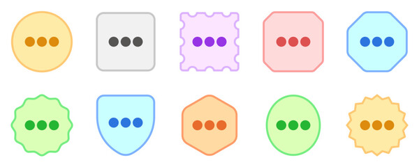 Obraz premium Vector horizontal ellipsis menu icon. Black, white background. Perfect for app and web interfaces, infographics, presentations, marketing, etc.