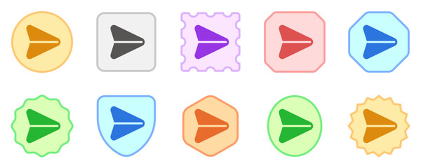 Vector send, paper plane icon. Black, white background. Perfect for app and web interfaces, infographics, presentations, marketing, etc.