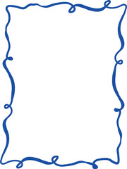 Doodlle coastal summer whimsical  frames. Doodle hand drawn vintage bows, ribbon,squiggly, wavy borders.Cute vector elements minimalist line art borders for birthday card, wedding invitation,poster,ba