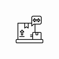 box sized icon sign vector