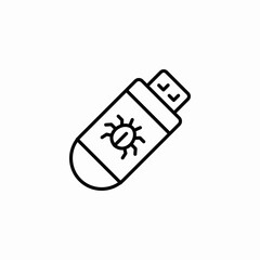 bug usb icon sign vector
