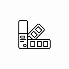 color palette icon sign vector