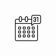 end of month icon sign vector