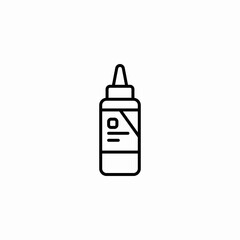 glue bottle icon sign vector