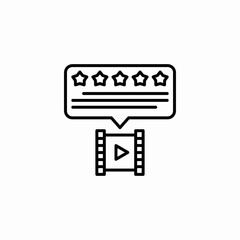 high rated movie icon sign vector