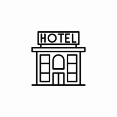 hotel accommodation icon sign vector