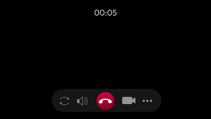 Video Call screen with black copy space and countdown time 4k animation background. Call screen, video, speaker, internet, video calling. - Powered by Adobe
