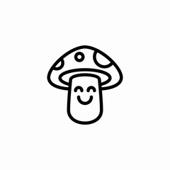 magical mushroom icon sign vector