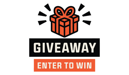 Fototapeta premium Colorful giveaway contest announcement design template