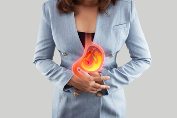 This image shows the symptoms of acid reflux and heartburn.