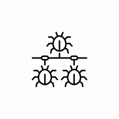 network bugs icon sign vector