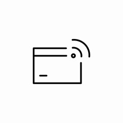 nfc card icon sign vector