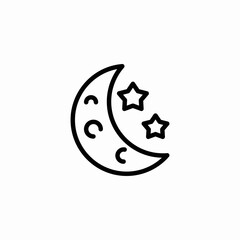 Obraz premium night sky icon sign vector