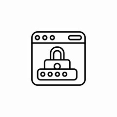 page password lock icon sign vector