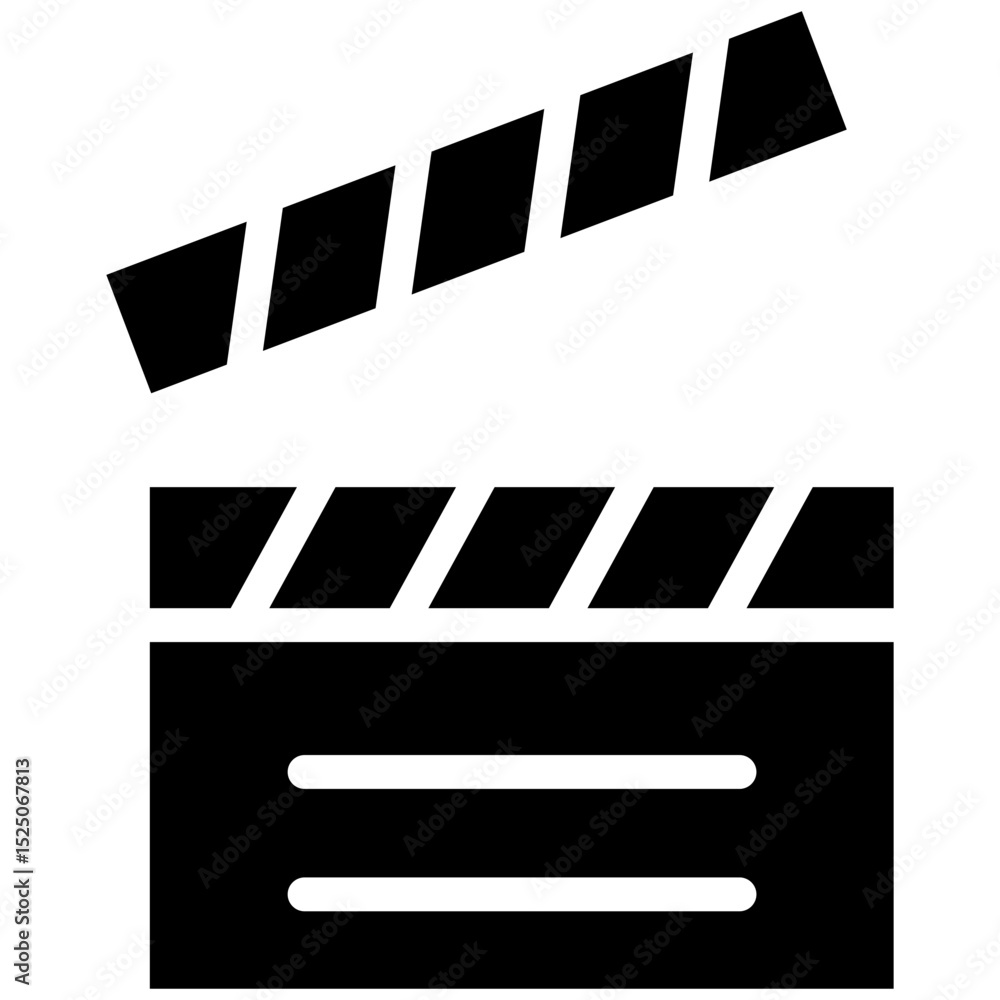 Poster clapper vector icon