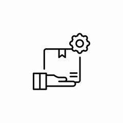 parcel settings icon sign vector