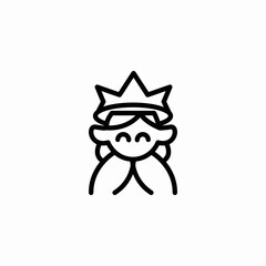 queen royal icon sign vector