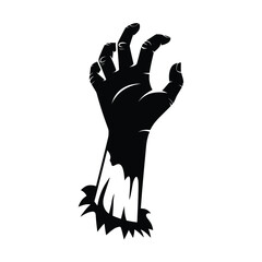 Silhouette of a Zombie Hand Reaching Out