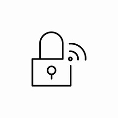 smart lock icon sign vector
