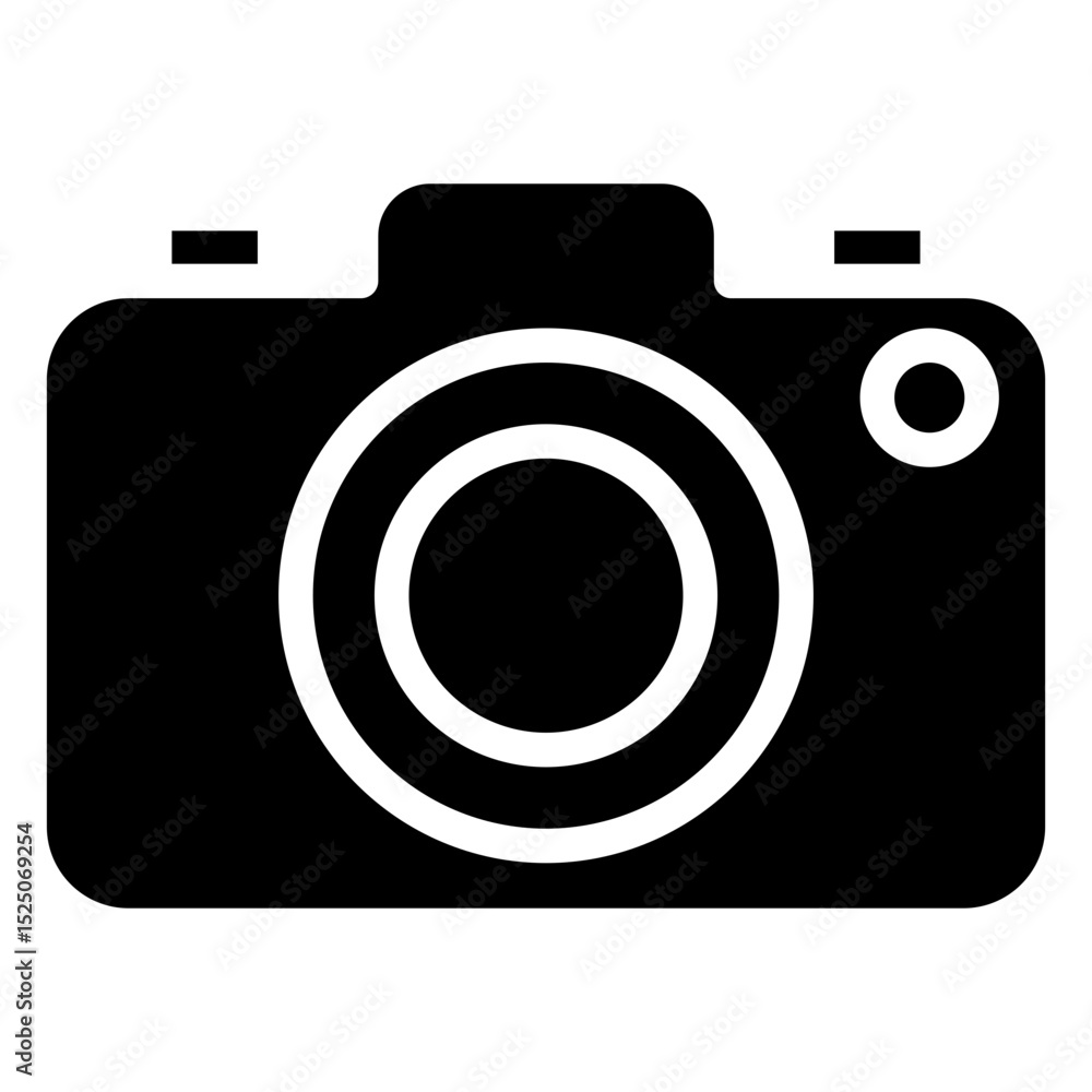 Poster camera vector icon