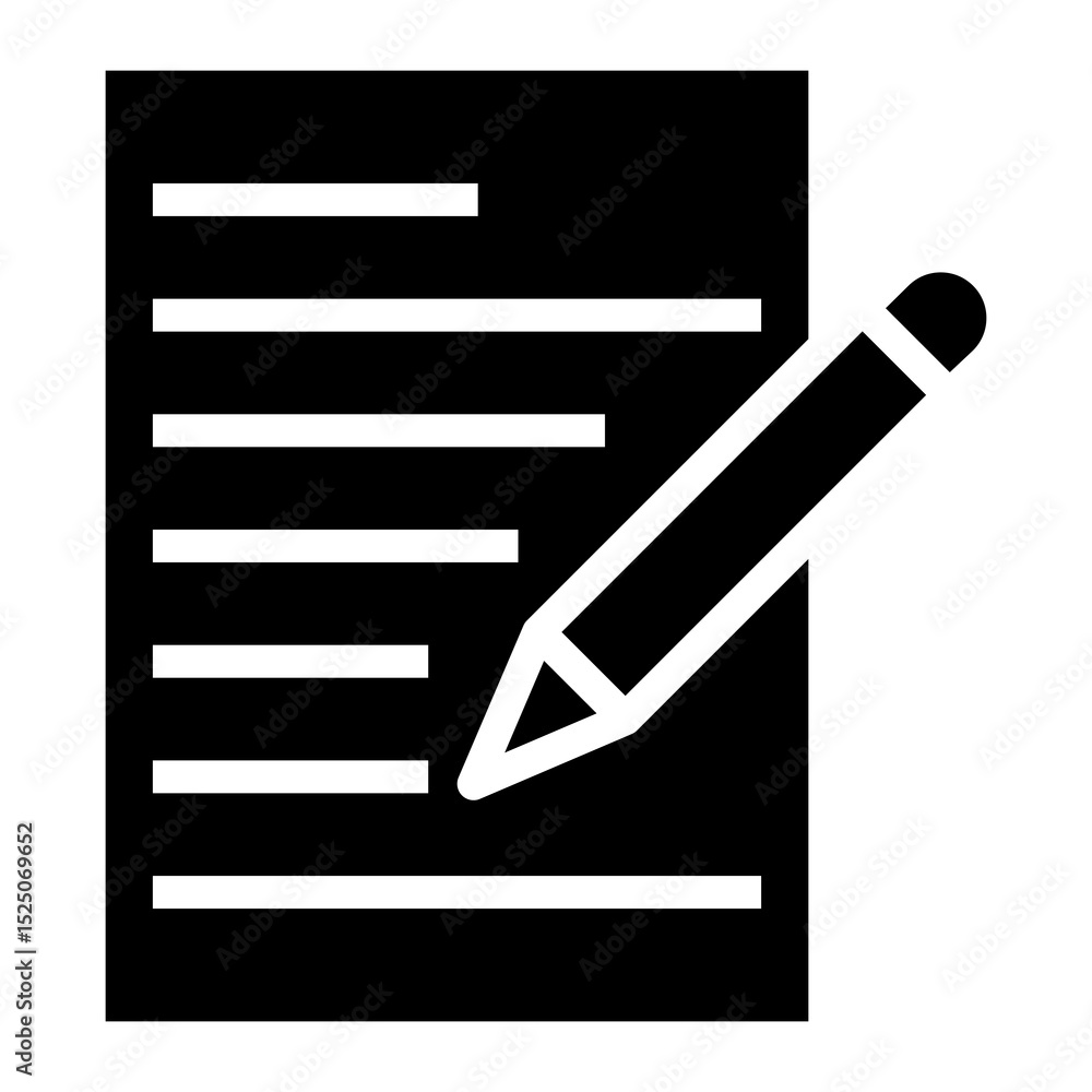 Poster writing vector icon