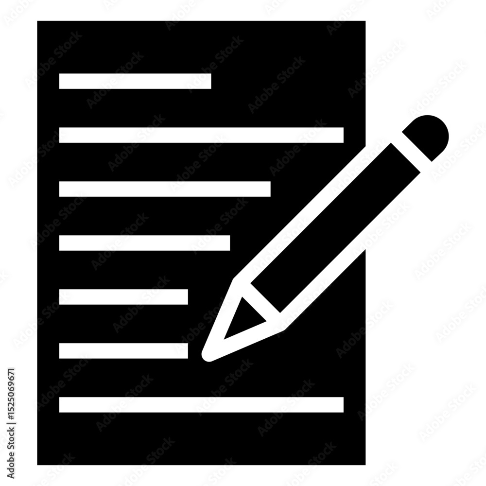 Poster writing vector icon