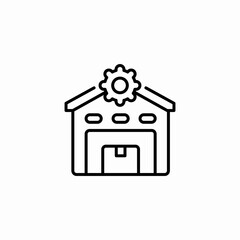 warehouse store icon sign vector