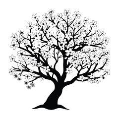 Obraz premium Cherry Blooming Spring Blossom Flowering Tree svg