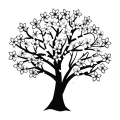 Cherry Blooming Spring Blossom Flowering Tree svg