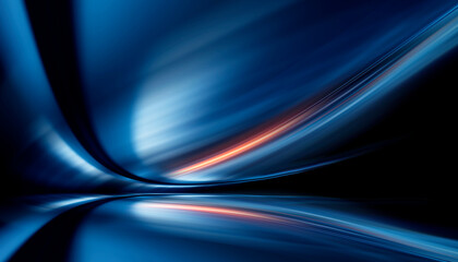 Dark abstract background with neon light, blurred lines