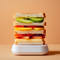 Advanced, long-lasting fruit sandwich maker with a contemporary design, isolated on a minimalist background