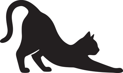 Cat Stretching Vector