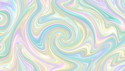 Fototapeta premium Colorful pastel swirl abstract background with iridescent marble texture and fluid gradient pattern