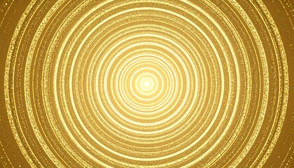 Fototapeta premium Radiant golden concentric circles with glitter texture and glowing center, abstract luxury background