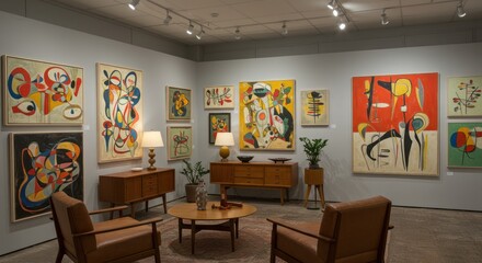 Art gallery interior view