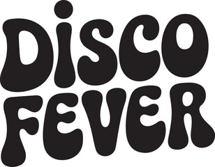 Minimal Retro Disco Fever T-Shirt Design – 70s Funk Style Typography