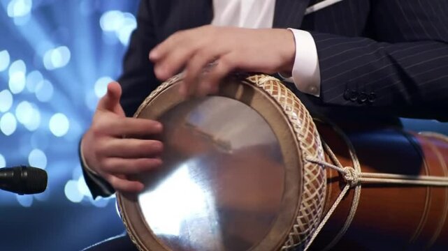 a rhythmic dance of the darbuka played with passion. Suitable for cultural and musicrelated designs and projects.
