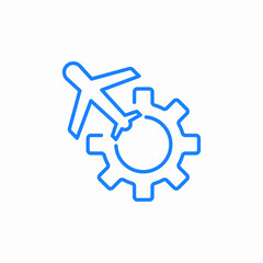 Obraz premium airplane setting configuration icon sign vector