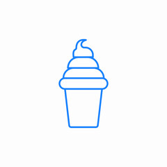 swirled ice cream icon sign vector