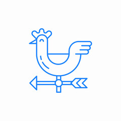 weather vane chicken icon sign vector