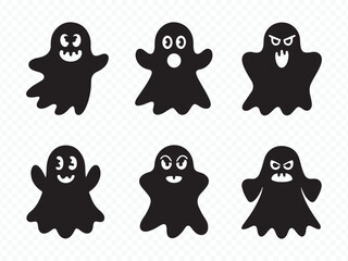 Ghost cartoon vector set