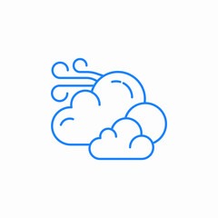 windy cloud icon sign vector